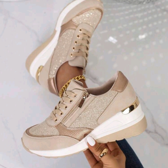 Shoes - Fashion Comfortable Slip-On Wedge Anti-Slip Sneakers For Women, Lightweight Casu